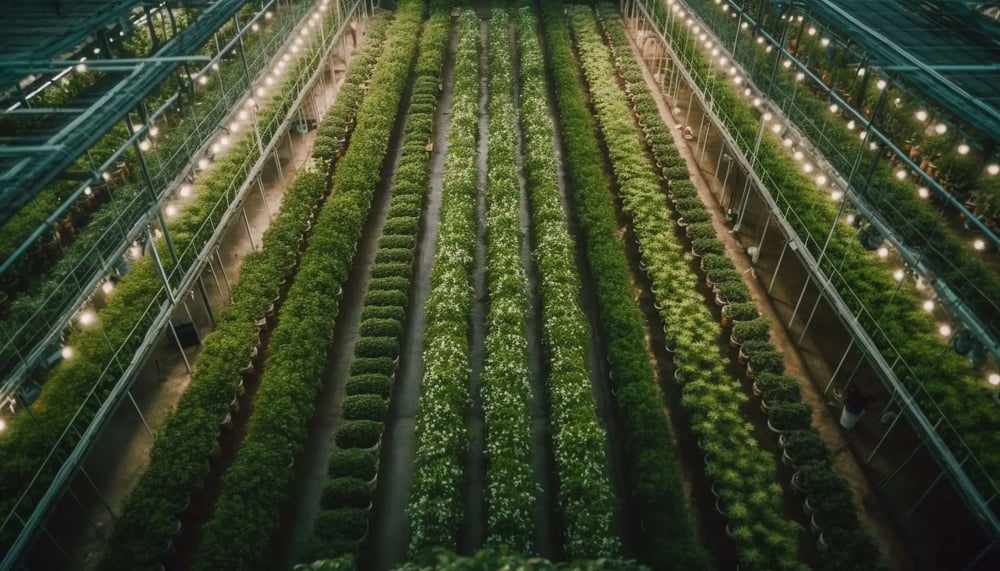 fresh-organic-growth-greenhouse-illuminated-by-yellow-generated-by-ai-scaled