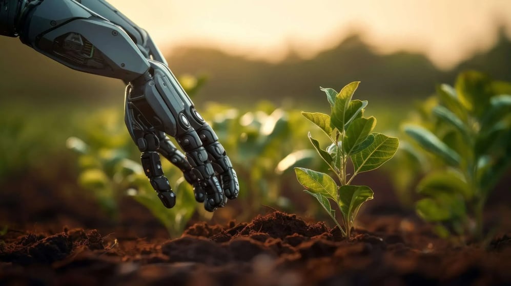 robot-arm-planting-tree-green-field-scaled